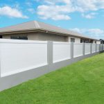 Eurowood Aluminium Full Privacy Fencing with Hamptons Rail